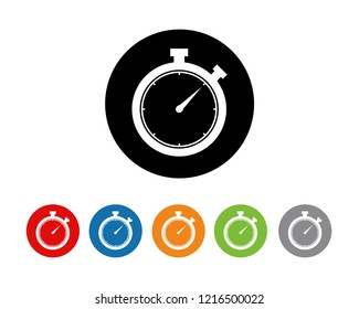 STOPWATCH FLAT ICON SYMBOL VECTOR 