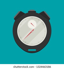 Stopwatch. Flat icon vector.