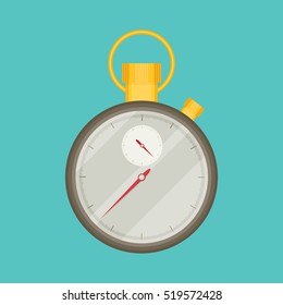 Stopwatch. Flat icon vector.