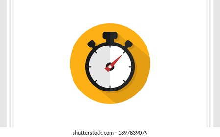 Stopwatch flat icon vector template, Soccer icon concepts, Creative design