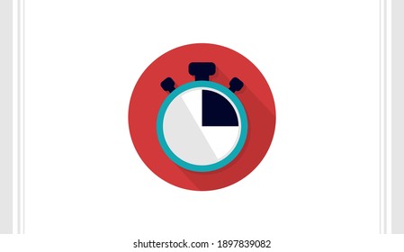 Stopwatch flat icon vector template, Soccer icon concepts, Creative design