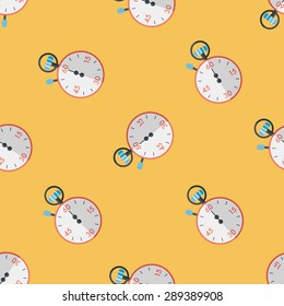 stopwatch flat icon,eps10 seamless pattern background
