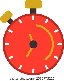 Stopwatch Flat Illustration Vector Design