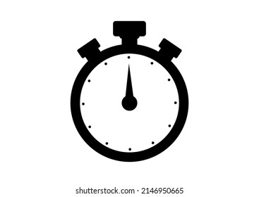 Stopwatch in flat style isolated on white background vector illustration of stopwatch icon