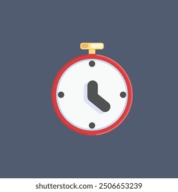 stopwatch in flat vector design.