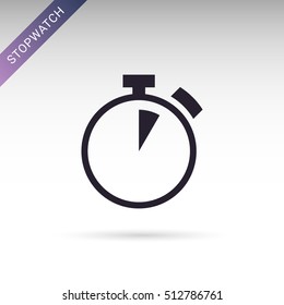 Stopwatch flat vector icon
