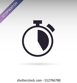 Stopwatch flat vector icon