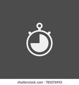 Stopwatch flat vector icon