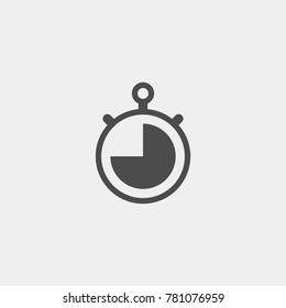 Stopwatch flat vector icon