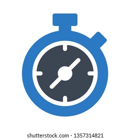 stopwatch glyph double color 