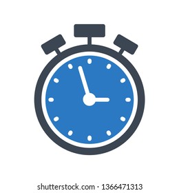 stopwatch glyph double color