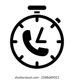 Stopwatch Glyph Icon Design For Personal And Commercial Use