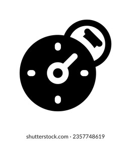 stopwatch glyph icon. vector icon for your website, mobile, presentation, and logo design.