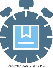 Stopwatch Glyph Two Colour Icon