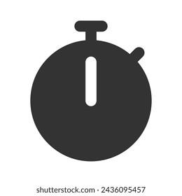 Stopwatch glyph vector icon isolated Stopwatch stock vector icon for web, mobile app and ui design