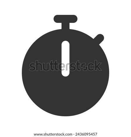 Stopwatch glyph vector icon isolated Stopwatch stock vector icon for web, mobile app and ui design