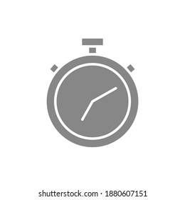 Stopwatch gray icon. Timer for board game symbol