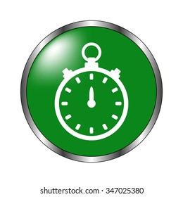 Stopwatch -  green  vector icon