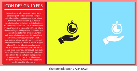 Icono de Stopwatch , lorem ipsum Diseño plano