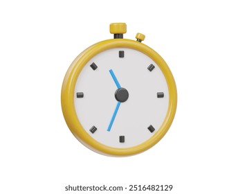 Stopwatch icon 3d render illustration