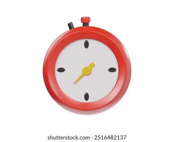 Stopwatch icon 3d render illustration