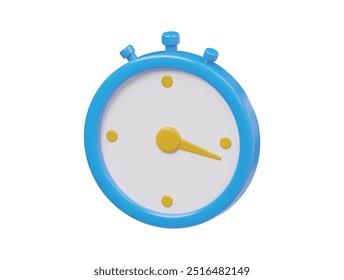 Stopwatch icon 3d render illustration