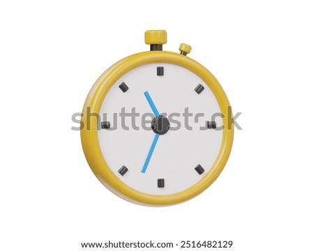 Stopwatch icon 3d render illustration
