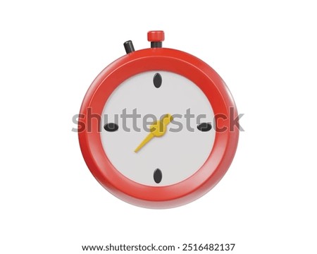 Stopwatch icon 3d render illustration