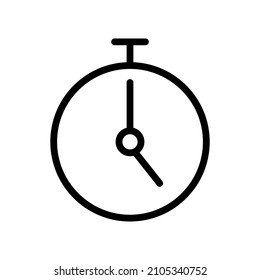 Stopwatch icon. Arrow sign. Outline element. Countdown timer. Clock symbol. Sport idea. Vector illustration. Stock image.