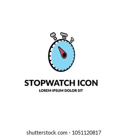 Stopwatch icon.Can be used as icon or logo for websites, applications, mobile and UI design, vector illustration