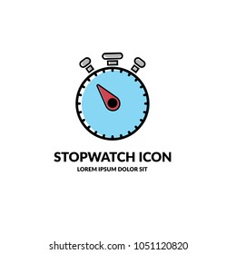 Stopwatch icon.Can be used as icon or logo for websites, applications, mobile and UI design, vector illustration
