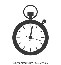 Stopwatch icon in black style isolated on white background. Logistic symbol stock vector illustration.