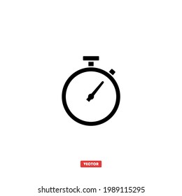 Stopwatch icon. Clock icon vector illustration