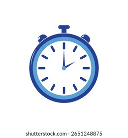 Ícone de cronômetro cor azul. cronômetro de cronômetro. Cronômetro, sinal de temporizador. Ícone de cronômetro isolado em fundo branco. contagem regressiva rápida 