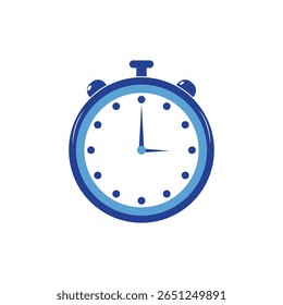 Cor azul do ícone de cronômetro. Símbolo de cronômetro. cronômetro de cronômetro. Cronômetro, sinal de temporizador. Ícone de cronômetro isolado em fundo branco. contagem regressiva rápida 