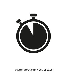 The Stopwatch Icon. Countdown Symbol. Flat Vector Illustration