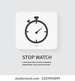 Stopwatch icon. Design for apps and websites. Vector illustration