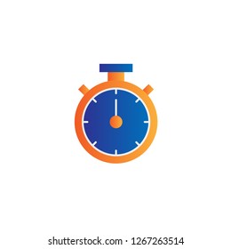 stopwatch icon design with creative modern concept and simple logo trendy shape style design vector eps 10