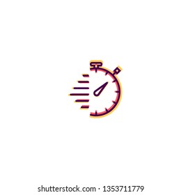 Stopwatch icon design. Essential icon vector illustration