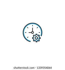 Stopwatch icon design. Interaction icon line vector illustration design