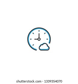 Stopwatch icon design. Interaction icon line vector illustration design
