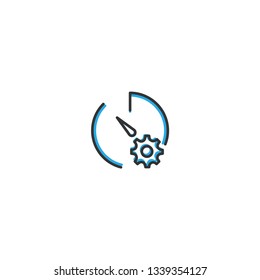 Stopwatch icon design. Interaction icon line vector illustration design