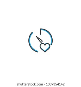 Stopwatch icon design. Interaction icon line vector illustration design