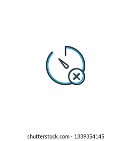 Stopwatch icon design. Interaction icon line vector illustration design