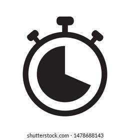 Stopwatch icon design. Stopwatch icon in trendy flat style design. Stopwatch symbol design. Vector illustration.