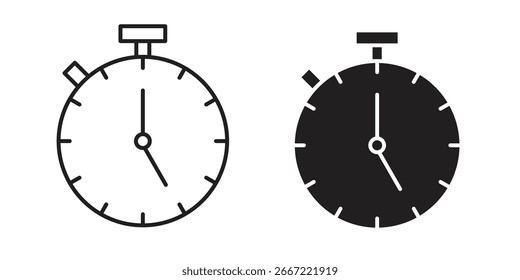 Icono de cronómetro. doodle Vectores gráficos
