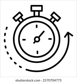 Stopwatch Icon Element For Design