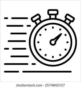 Stopwatch Icon Element For Design