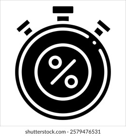 Stopwatch Icon Element For Design
