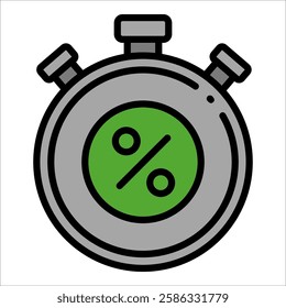 Stopwatch Icon Element For Design